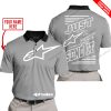PREMIUM JUST FCKN GONNA SEND IT – CUSTOM NAME – ALPINESTARS - GREY - POLO SHIRT