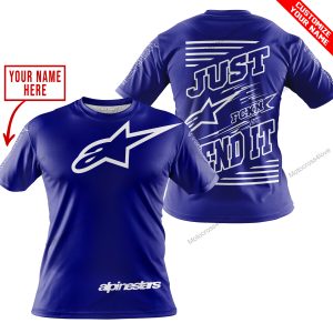 PREMIUM JUST FCKN GONNA SEND IT – CUSTOM NAME – ALPINESTARS - NAVY - T-SHIRT