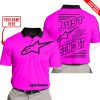 PREMIUM JUST FCKN GONNA SEND IT – CUSTOM NAME – ALPINESTARS - PINK - POLO SHIRT