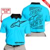 PREMIUM JUST FCKN GONNA SEND IT – CUSTOM NAME – ALPINESTARS - SKY BLUE - POLO SHIRT