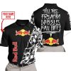 TILL THE FUCKIN FREAKIN TRAINING WHEEL FALL OFF - LIMITED EDITION - CUSTOM NAME - REDBULL - BLACK - POLO SHIRT