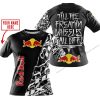 TILL THE FUCKIN FREAKIN TRAINING WHEEL FALL OFF - LIMITED EDITION - CUSTOM NAME - REDBULL - BLACK - T-SHIRT