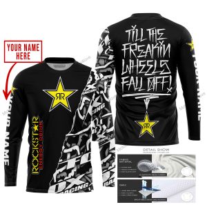 TILL THE FUCKIN FREAKIN TRAINING WHEEL FALL OFF - LIMITED EDITION - CUSTOM NAME - ROCKSTAR - BLACK - JERSEY