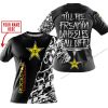 TILL THE FUCKIN FREAKIN TRAINING WHEEL FALL OFF - LIMITED EDITION - CUSTOM NAME - ROCKSTAR - BLACK - T-SHIRT