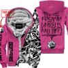 TILL THE FUCKIN FREAKIN TRAINING WHEEL FALL OFF - LIMITED EDITION - CUSTOM NAME - SEA DOO - PINK 1 - FLEECE ZIP HOOODIE