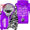 TILL THE FUCKIN FREAKIN TRAINING WHEEL FALL OFF - LIMITED EDITION - CUSTOM NAME - SEA DOO - PURPLE - FLEECE ZIP HOOODIE