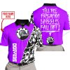 TILL THE FUCKIN FREAKIN TRAINING WHEEL FALL OFF - LIMITED EDITION - CUSTOM NAME - SEA DOO - PURPLE - POLO SHIRT