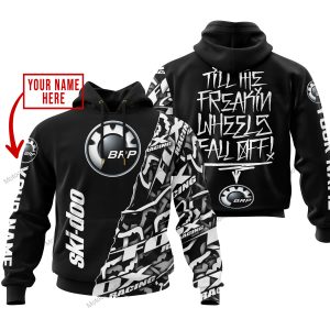 TILL THE FUCKIN FREAKIN TRAINING WHEEL FALL OFF - LIMITED EDITION - CUSTOM NAME - SKI DOO - BLACK