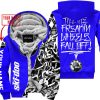 TILL THE FUCKIN FREAKIN TRAINING WHEEL FALL OFF - LIMITED EDITION - CUSTOM NAME - SKI DOO - BLUE - FLEECE ZIP HOOODIE