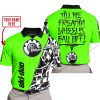 TILL THE FUCKIN FREAKIN TRAINING WHEEL FALL OFF - LIMITED EDITION - CUSTOM NAME - SKI DOO - GREEN - POLO SHIRT