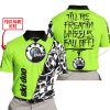 TILL THE FUCKIN FREAKIN TRAINING WHEEL FALL OFF - LIMITED EDITION - CUSTOM NAME - SKI DOO - GREEN 1 - POLO SHIRT