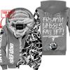 TILL THE FUCKIN FREAKIN TRAINING WHEEL FALL OFF - LIMITED EDITION - CUSTOM NAME - SKI DOO - GREY - FLEECE ZIP HOOODIE
