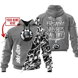 TILL THE FUCKIN FREAKIN TRAINING WHEEL FALL OFF - LIMITED EDITION - CUSTOM NAME - SKI DOO - GREY