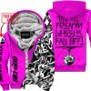 TILL THE FUCKIN FREAKIN TRAINING WHEEL FALL OFF - LIMITED EDITION - CUSTOM NAME - SKI DOO - PINK - FLEECE ZIP HOOODIE