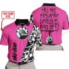 TILL THE FUCKIN FREAKIN TRAINING WHEEL FALL OFF - LIMITED EDITION - CUSTOM NAME - SKI DOO - PINK 1 - POLO SHIRT