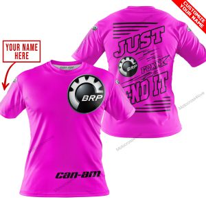 PREMIUM JUST FCKN GONNA SEND IT – CUSTOM NAME – CAN AM - PINK - T-SHIRT