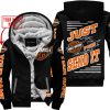 PREMIUM JUST FCKN GONNA SEND IT – CUSTOM NAME – HARLEY DAVIDSON - BLACK V1 - FLEECE ZIP HOODIE