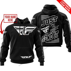 PREMIUM JUST FCKN GONNA SEND IT – CUSTOM NAME – FLY RACING - BLACK