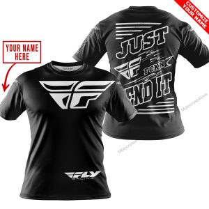 PREMIUM JUST FCKN GONNA SEND IT – CUSTOM NAME – FLY RACING - BLACK - T-SHIRT