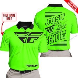 PREMIUM JUST FCKN GONNA SEND IT – CUSTOM NAME – FLY RACING - GREEN - POLO