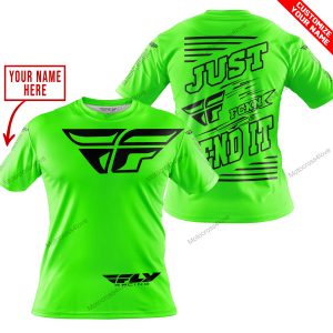 PREMIUM JUST FCKN GONNA SEND IT – CUSTOM NAME – FLY RACING - GREEN - T-SHIRT