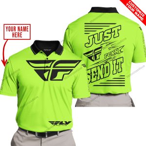 PREMIUM JUST FCKN GONNA SEND IT – CUSTOM NAME – FLY RACING - GREEN 1 - POLO