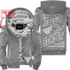 PREMIUM JUST FCKN GONNA SEND IT – CUSTOM NAME – FLY RACING - GREY - FLEECE ZIP HOODIE