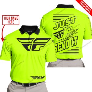 PREMIUM JUST FCKN GONNA SEND IT – CUSTOM NAME – FLY RACING - NEON - POLO