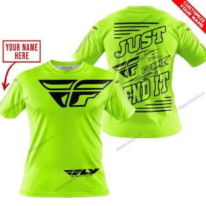 PREMIUM JUST FCKN GONNA SEND IT – CUSTOM NAME – FLY RACING - NEON - T-SHIRT