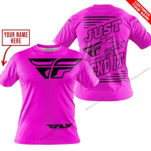 PREMIUM JUST FCKN GONNA SEND IT – CUSTOM NAME – FLY RACING - PINK - T-SHIRT