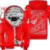 PREMIUM JUST FCKN GONNA SEND IT – CUSTOM NAME – FLY RACING - RED - FLEECE ZIP HOODIE