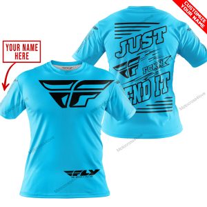PREMIUM JUST FCKN GONNA SEND IT – CUSTOM NAME – FLY RACING - SKY BLUE - T-SHIRT