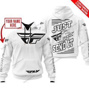PREMIUM JUST FCKN GONNA SEND IT – CUSTOM NAME – FLY RACING - WHITE