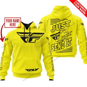 PREMIUM JUST FCKN GONNA SEND IT – CUSTOM NAME – FLY RACING - YELLOW