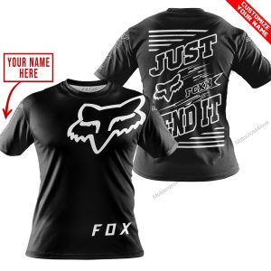 PREMIUM JUST FCKN GONNA SEND IT – CUSTOM NAME – FOX RACING - BLACK - T-SHIRT