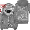 PREMIUM JUST FCKN GONNA SEND IT – CUSTOM NAME – FOX RACING - GREY - FLEECE ZIP HOODIE