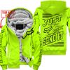 PREMIUM JUST FCKN GONNA SEND IT – CUSTOM NAME – FOX RACING - NEON - FLEECE ZIP HOODIE