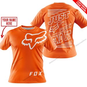 PREMIUM JUST FCKN GONNA SEND IT – CUSTOM NAME – FOX RACING - ORANGE - T-SHIRT