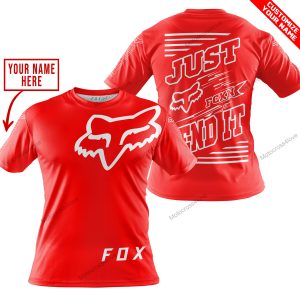 PREMIUM JUST FCKN GONNA SEND IT – CUSTOM NAME – FOX RACING - RED - T-SHIRT