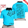PREMIUM JUST FCKN GONNA SEND IT – CUSTOM NAME – FOX RACING - SKY BLUE - POLO SHIRT