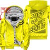 PREMIUM JUST FCKN GONNA SEND IT – CUSTOM NAME – FOX RACING - YELLOW - FLEECE ZIP HOODIE