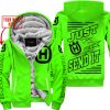 PREMIUM JUST FCKN GONNA SEND IT – CUSTOM NAME – HUSQVARNA - GREEN - FLEECE ZIP HOODIE