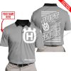 PREMIUM JUST FCKN GONNA SEND IT – CUSTOM NAME – HUSQVARNA - GREY - POLO SHIRT