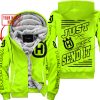 PREMIUM JUST FCKN GONNA SEND IT – CUSTOM NAME – HUSQVARNA - NEON - FLEECE ZIP HOODIE
