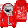PREMIUM JUST FCKN GONNA SEND IT – CUSTOM NAME – HUSQVARNA - RED - FLEECE ZIP HOODIE
