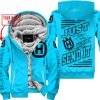 PREMIUM JUST FCKN GONNA SEND IT – CUSTOM NAME – HUSQVARNA - SKY BLUE - FLEECE ZIP HOODIE