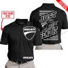 PREMIUM JUST FCKN GONNA SEND IT – CUSTOM NAME – DUCATI - BLACK - POLO SHIRT