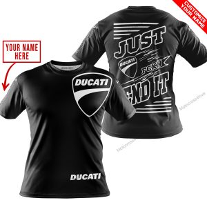 PREMIUM JUST FCKN GONNA SEND IT – CUSTOM NAME – DUCATI - BLACK - T-SHIRT