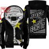 PREMIUM JUST FCKN GONNA SEND IT – CUSTOM NAME – ROCKSTAR - BLACK - FLEECE ZIP HOODIE