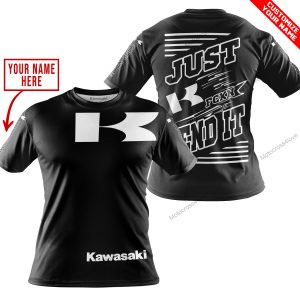 PREMIUM JUST FCKN GONNA SEND IT – CUSTOM NAME – KAWASAKI - BLACK - T-SHIRT